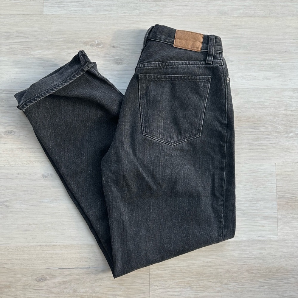 Madewell Baggy Straight Jeans in Raybard Wash (Black)